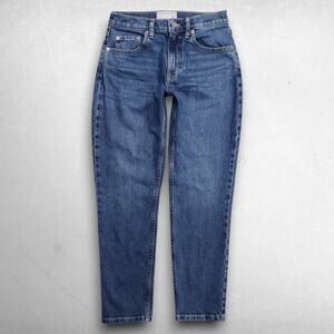 Everlane The Super Soft Relaxed Jeans Tapered Faded Stretch Women 24 Blue